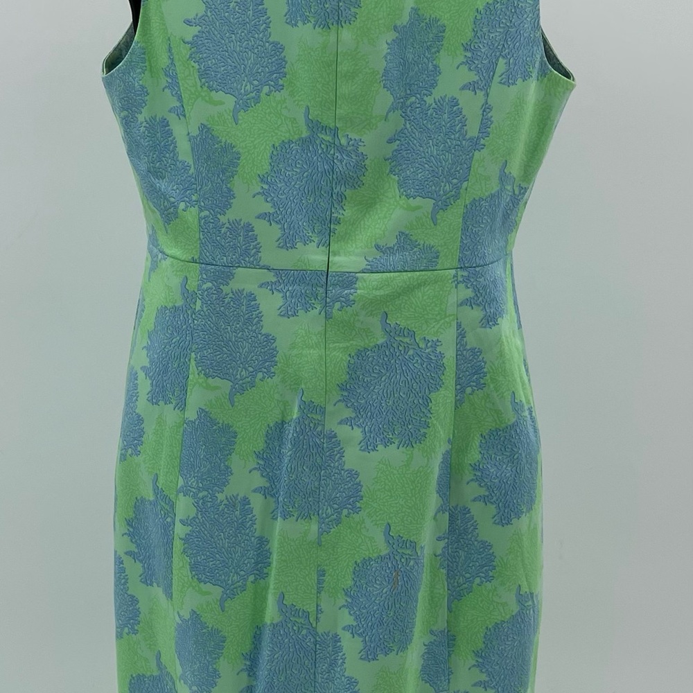 Vineyard Vines Women’s Mint Green & Blue Sea Fans Sleeveless Dress Size 4 - Picture 3 of 8